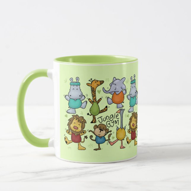Taza Gimnasio de la jungla Ejerciendo Animales (Izquierda)