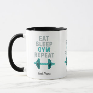 Taza Gimnasio De Sueño Comido Vintado Gimnásico Repenti