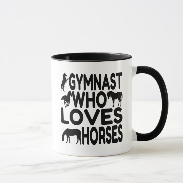 Taza Gimnasta que ama los caballos (Derecha)