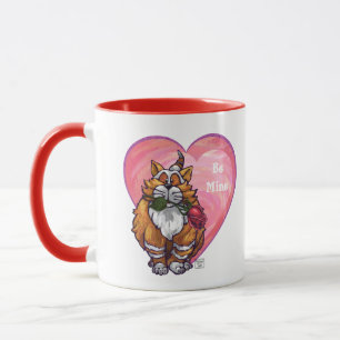Taza Ginger Cat El día de San Valentín
