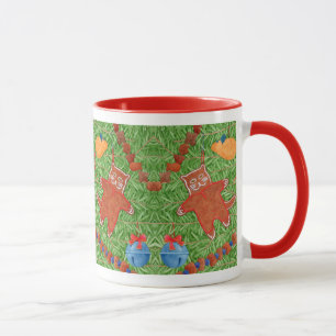 Taza GINGERBREAD KITTY rojo combinado
