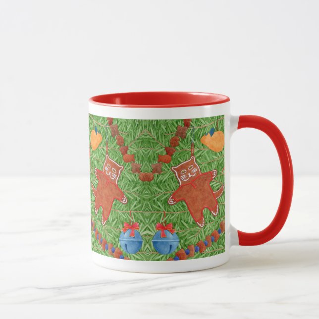 Taza GINGERBREAD KITTY rojo combinado (Derecha)