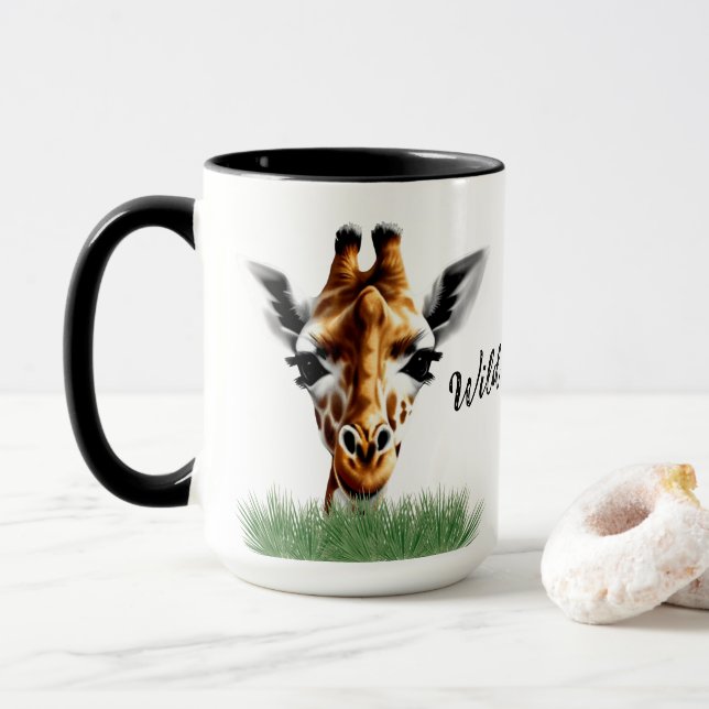 Taza Girafa Libre Y Salvaje (Con donut)