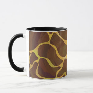 Taza Giraffe Brown and Yellow Print