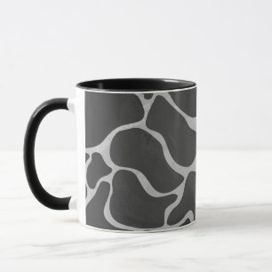 Taza Giraffe Impresión gris claro y negro