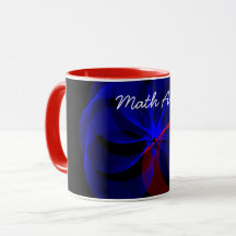 Girar el café geométrico de acento azul Mug