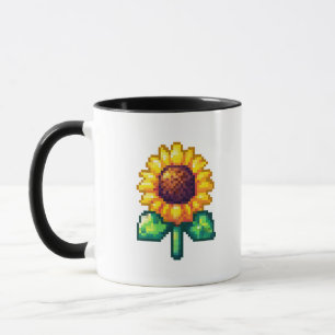 Taza Girasol de arte de Pixel