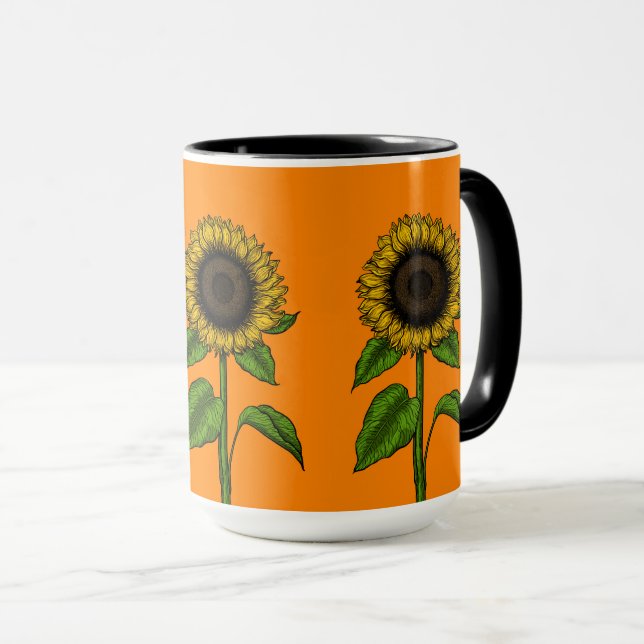 Taza Girasol en naranja (Anverso derecho)