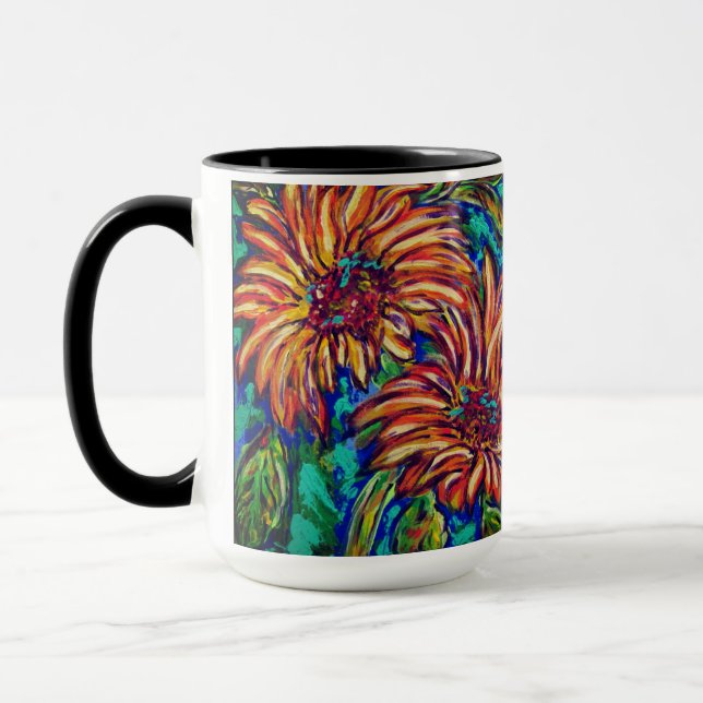 Taza Girasol Floral (Izquierda)