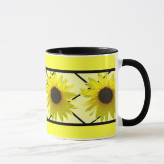 Taza Girasol Triming negro