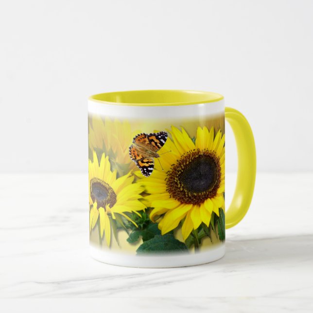 Taza Girasoles y mariposas (Anverso derecho)