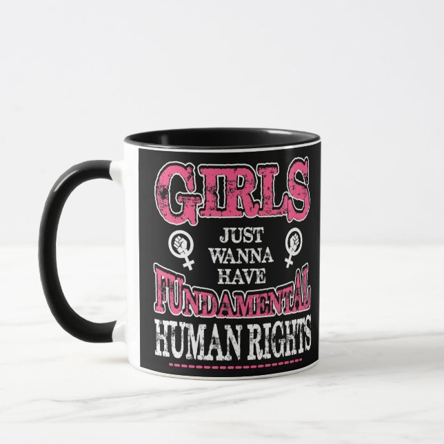 Taza Girls Just Wanna Have Fundamental Rights (Izquierda)