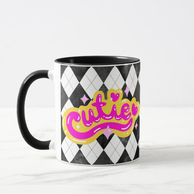 Taza Girly Cutie Argyle Baddie Coffee Mug Cute (Izquierda)