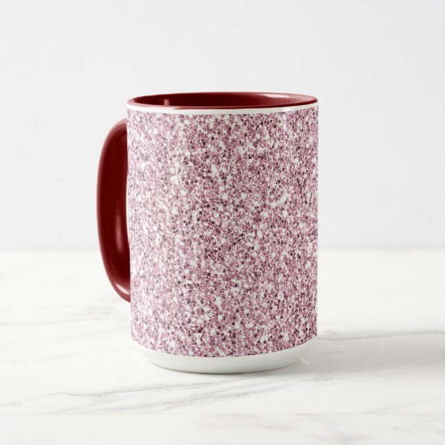 Taza Girly Pink Glitzy Purpurina (Anverso izquierdo)