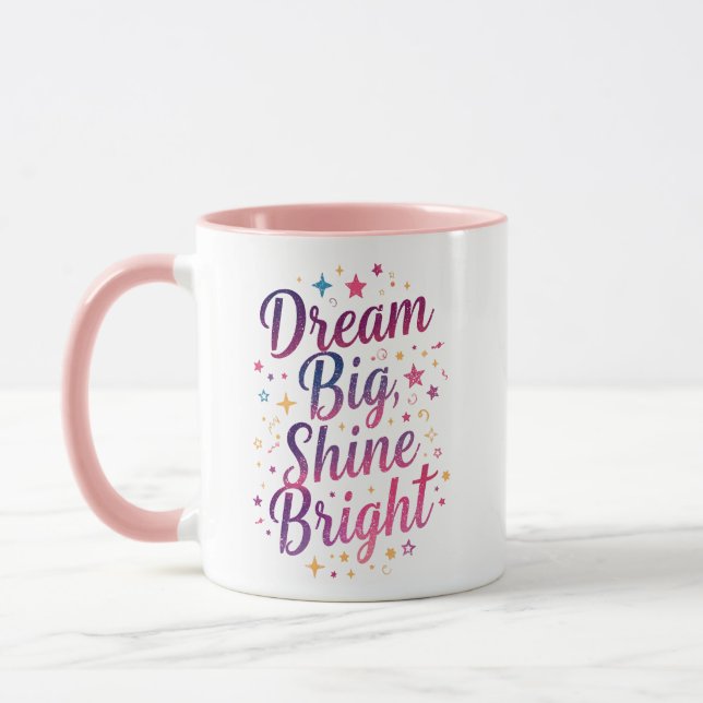 Taza Girly Sparkle y Stars Motivation (Izquierda)