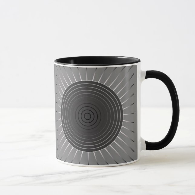 Taza Giro geométrico moderno - Gris Hematita oscuro (Derecha)
