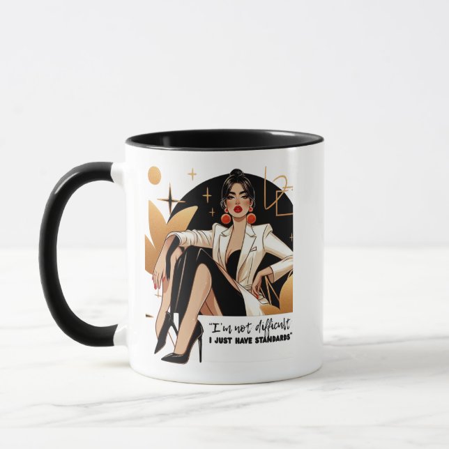 Taza Glam Attitude – I Just Have Standards (Izquierda)