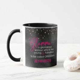 Taza Glama negra de oro rosa caliente personalizada abu