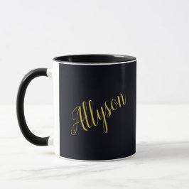 Taza Glamour de oro personalizado