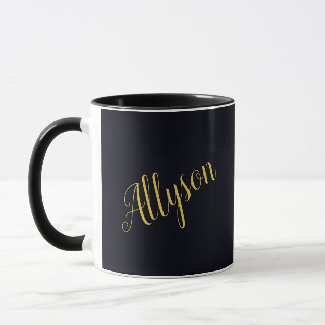 Taza Glamour de oro personalizado (Izquierda)