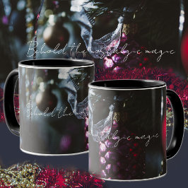 Taza Glamour oscuro adornos navideños