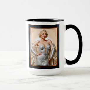 Taza Glamour vintage Hollywood Blonde Beauty