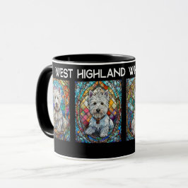 Taza Glass Westies Mug