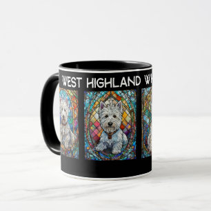 Taza Glass Westies Mug