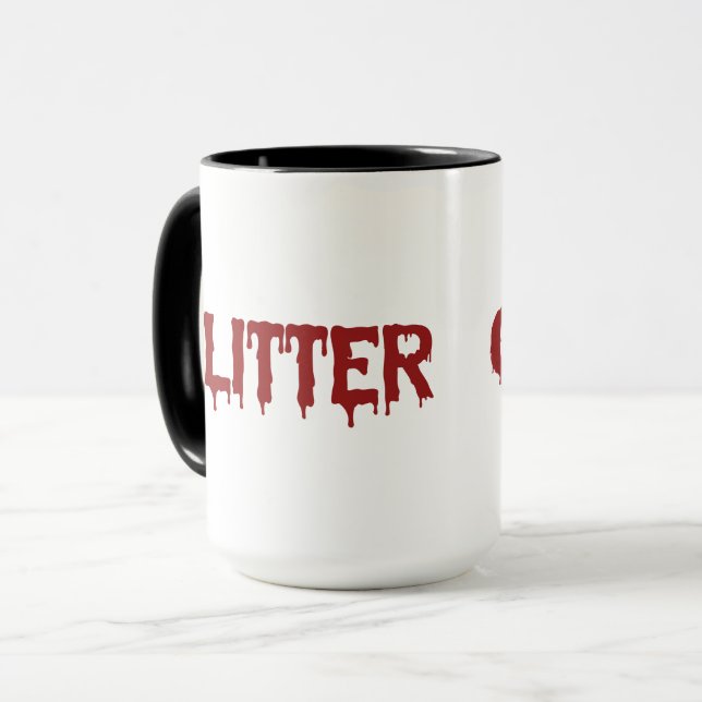 Taza Glitter in Blood Typografie  (Anverso izquierdo)