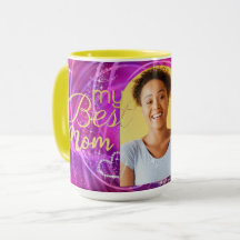 Glittering Mejor Foto De Mamá Mangenta Magia Mug