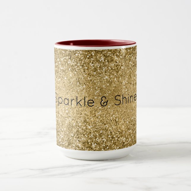 Taza Glitzy Gold Glam Purpurina Sparkle     (Centro)