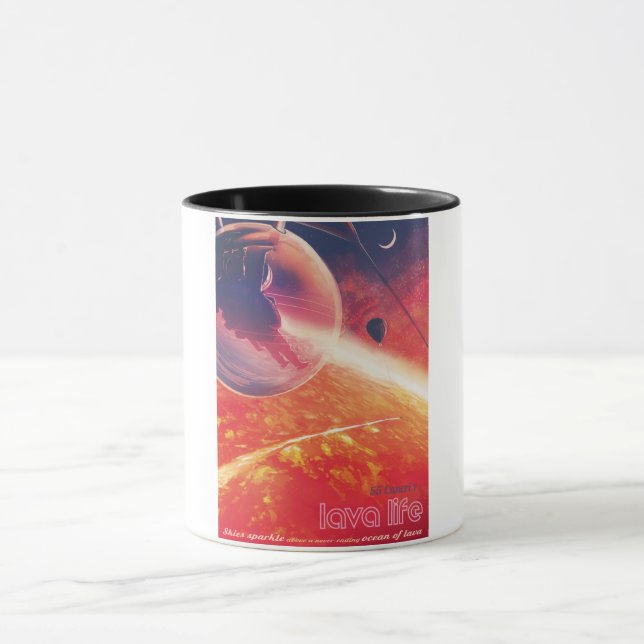 Taza Globo aerostático extremo en infierno volcánico (Centro)