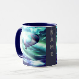 Taza Globo azul de aire caliente