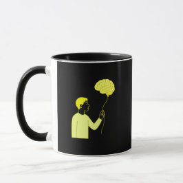 Taza Globo Cerebral Estético • Sobrepensamiento Diverti