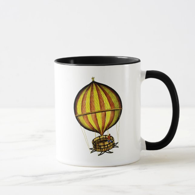 Taza Globo de aire caliente amarillo y rojo (Derecha)