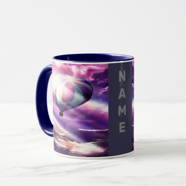 Taza Globo de aire caliente rosa (Anverso izquierdo)