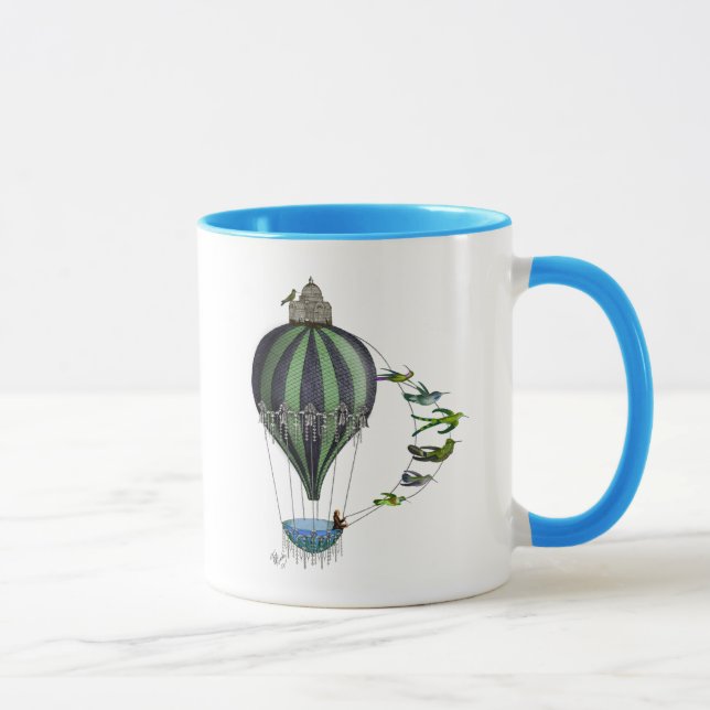 Taza Globo de aire caliente y aves (Derecha)