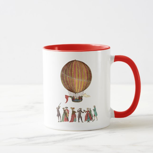 Taza Globo De Aire Caliente Y Gente (Derecha)