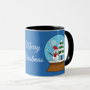 Taza Globo de Nieve c/ Muñeco de Nieve y Pino Persona