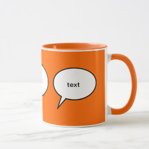 Taza globo de voz de personalizado de personalizable