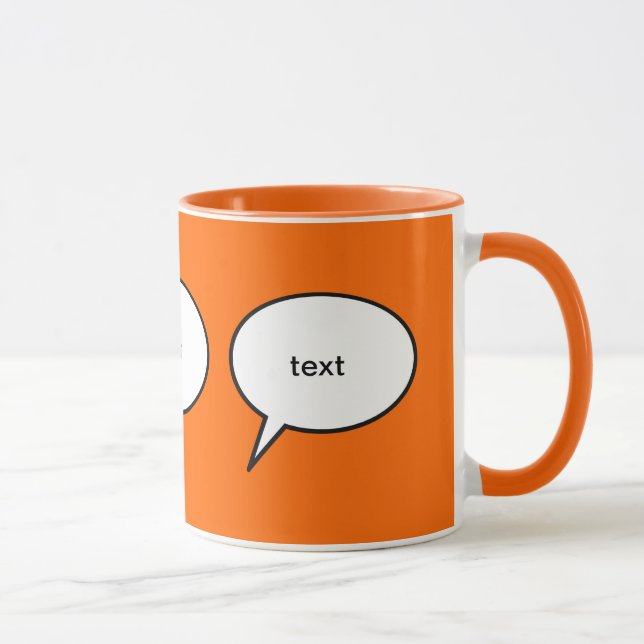 Taza globo de voz de personalizado de personalizable (Derecha)