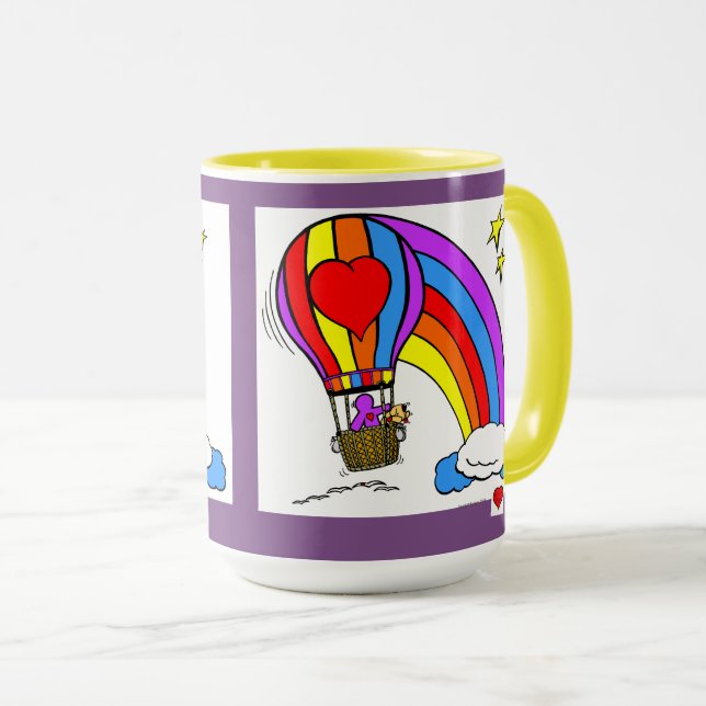 Taza Globo del arte del corazón (Anverso derecho)
