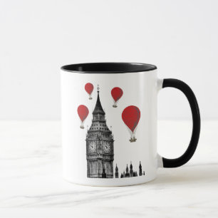 Taza Globos de aire caliente Big Ben y Red