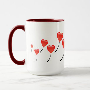 Taza Globos del corazón