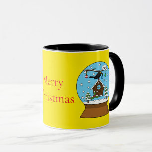 Taza Glóbulo de la nieve con canto de Blackbird