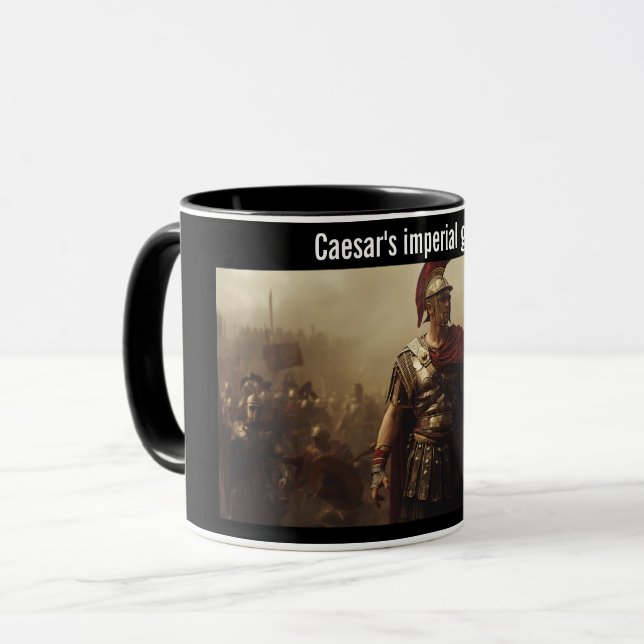 Taza Gloria imperial de César negra (Anverso izquierdo)