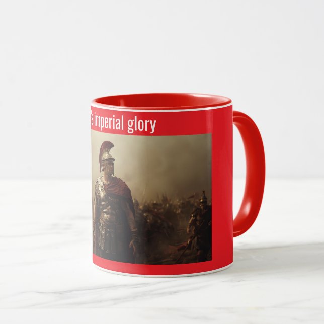 Taza Gloria imperial de César roja (Anverso derecho)