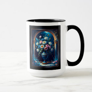 Taza Glorioso Bouquet Floral Bajo Un Cielo De Luna