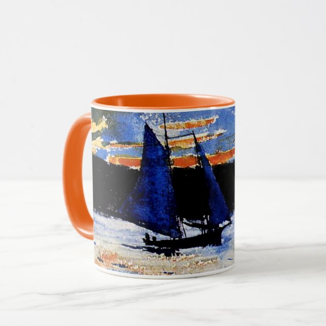 Taza Gloucester Sunset pintura de Winslow Homer (Anverso izquierdo)