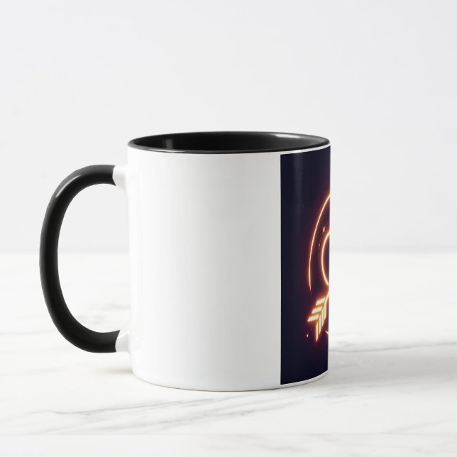 Taza glowing image of a heart with cupid's arrow (Izquierda)